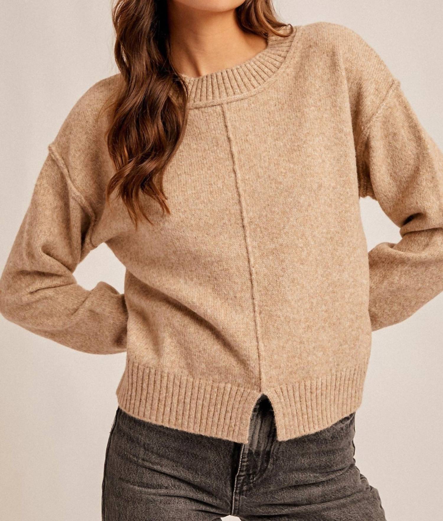 Hem & Thread - Josie Center Seam Slit Front Sweater