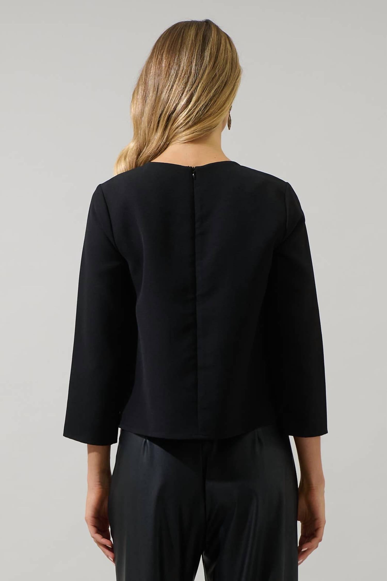 Sugarlips - Kaida Bow Lumie Long Sleeve Top