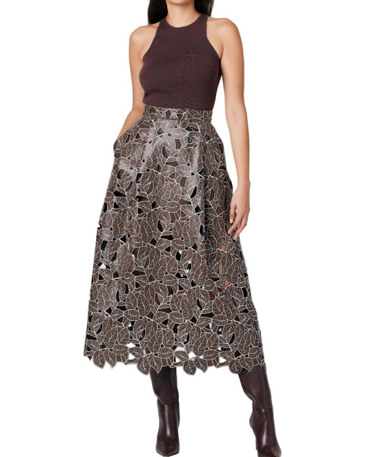 Toccin - Stacy Lace Vegan Leather Skirt