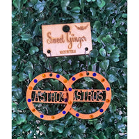 Sweet Ginger - Houston Astros Spirit Wood Earrings