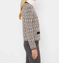 Nic + Zoe - Grayson Grid Mix Sweater Cardigan