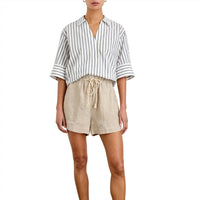 Rails Women's Foster Short in heathered flax - women's shorts - alternate view