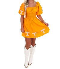 Stewart Simmons - University Of Tennessee Puff Sleeve Mini Dress