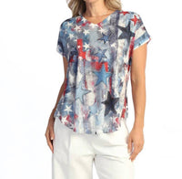 Jess & Jane - Dolman Cap Sleeve Print Top