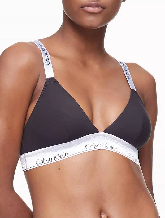Calvin Klein - Unlined Adjustable Strap Cotton Blend Triangle Bralette