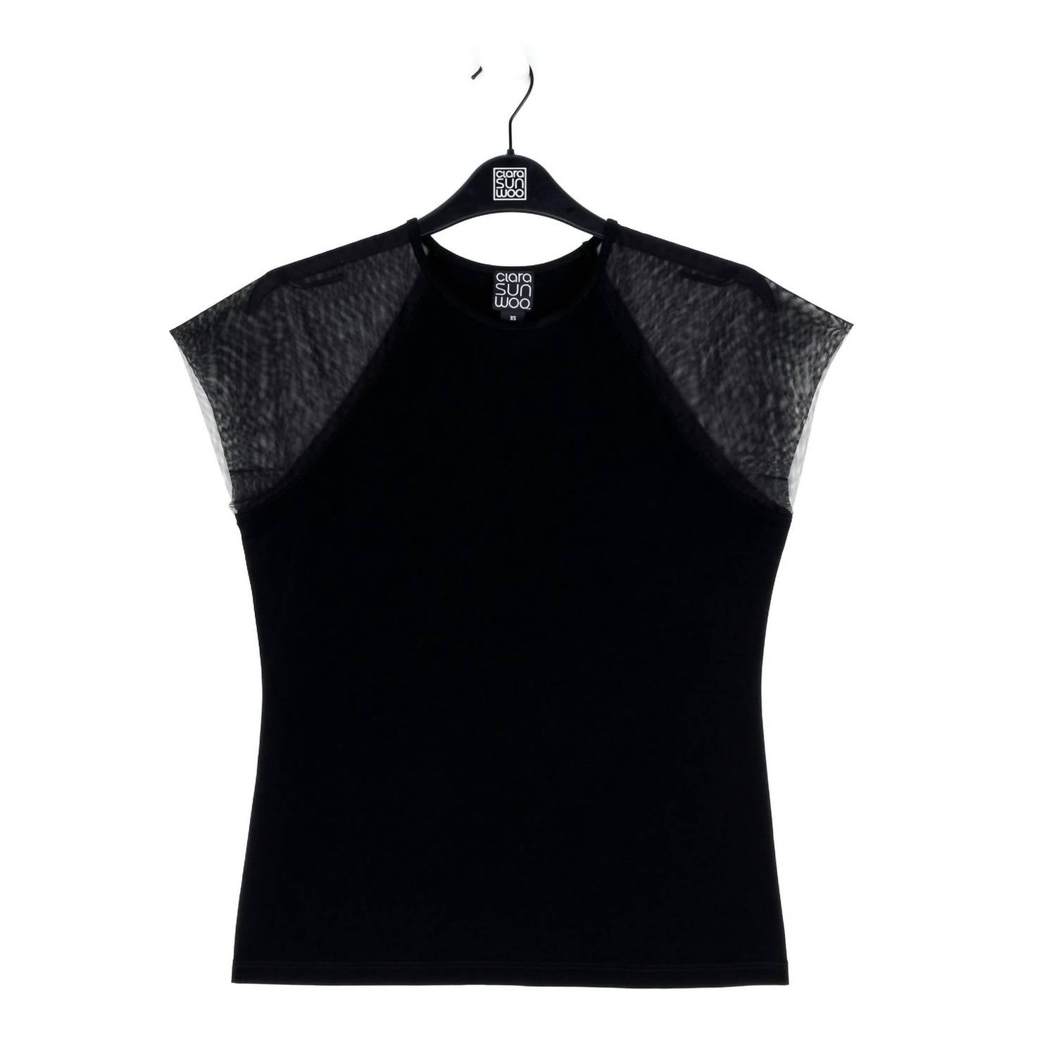 Clara Sun Woo - Mesh Cap Sleeve Top