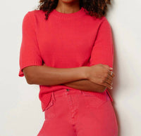 Sanctuary Perfect Sweater Tee in tulip - women's t-shirt - detail view