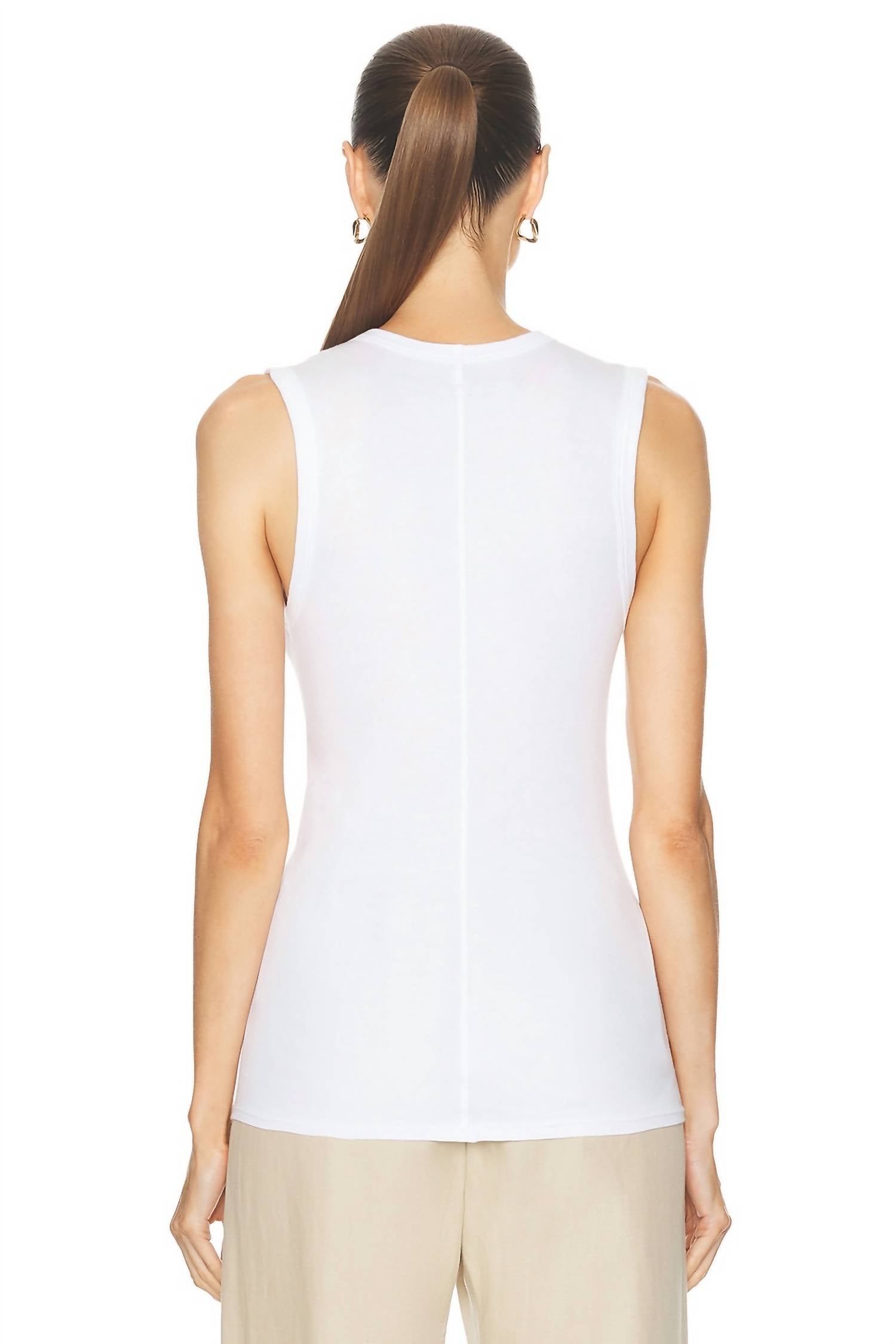 Enza Costa - Supima Cotton Essential Sleeveless U-neck Tank Top