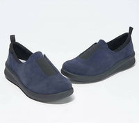Clarks Women's Sillian 2.0 Walk Loafer in navy - women's flats - detail view
