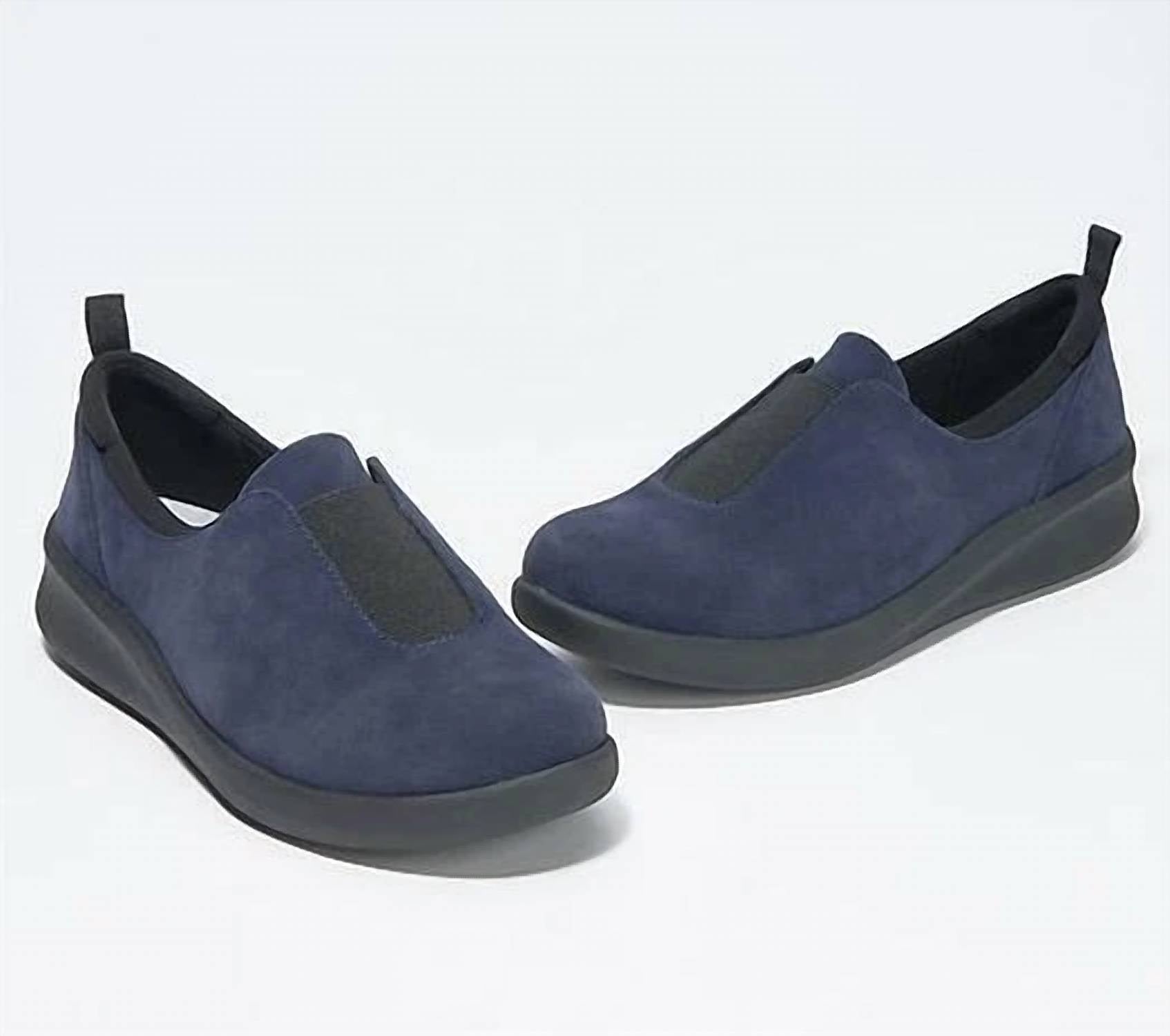 Clarks Women's Sillian 2.0 Walk Loafer in navy - women's flats - detail view