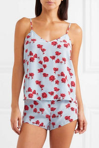 Equipment - Alexy Floral Slip On Silk Pajamas Set