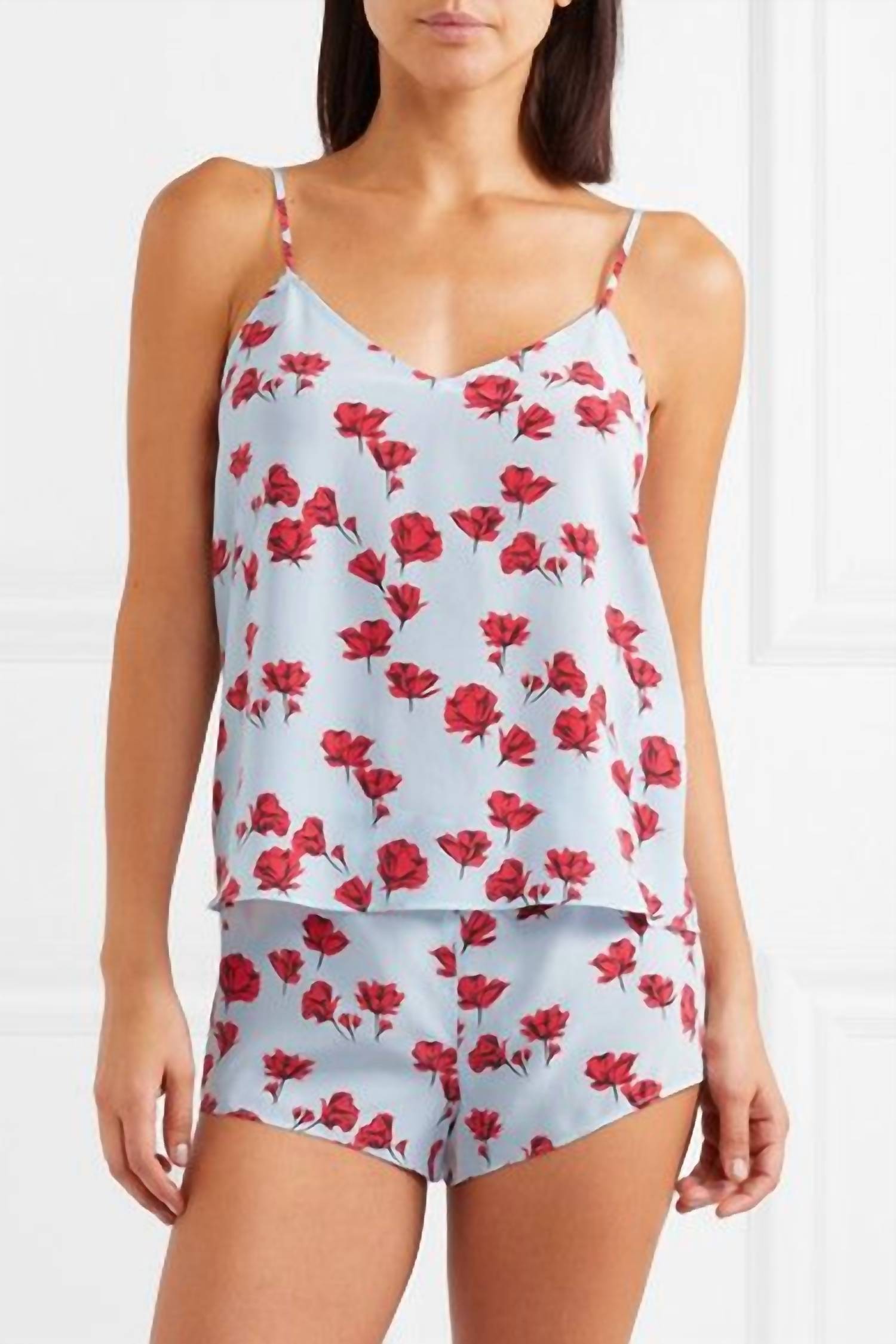 Equipment - Alexy Floral Slip On Silk Pajamas Set