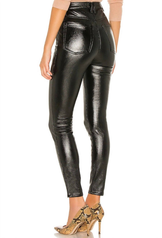 Free People - Coated Patent High-rise Jeans