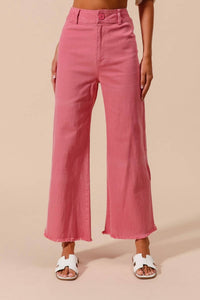 So Me - Frayed Hem Wide Leg Pant