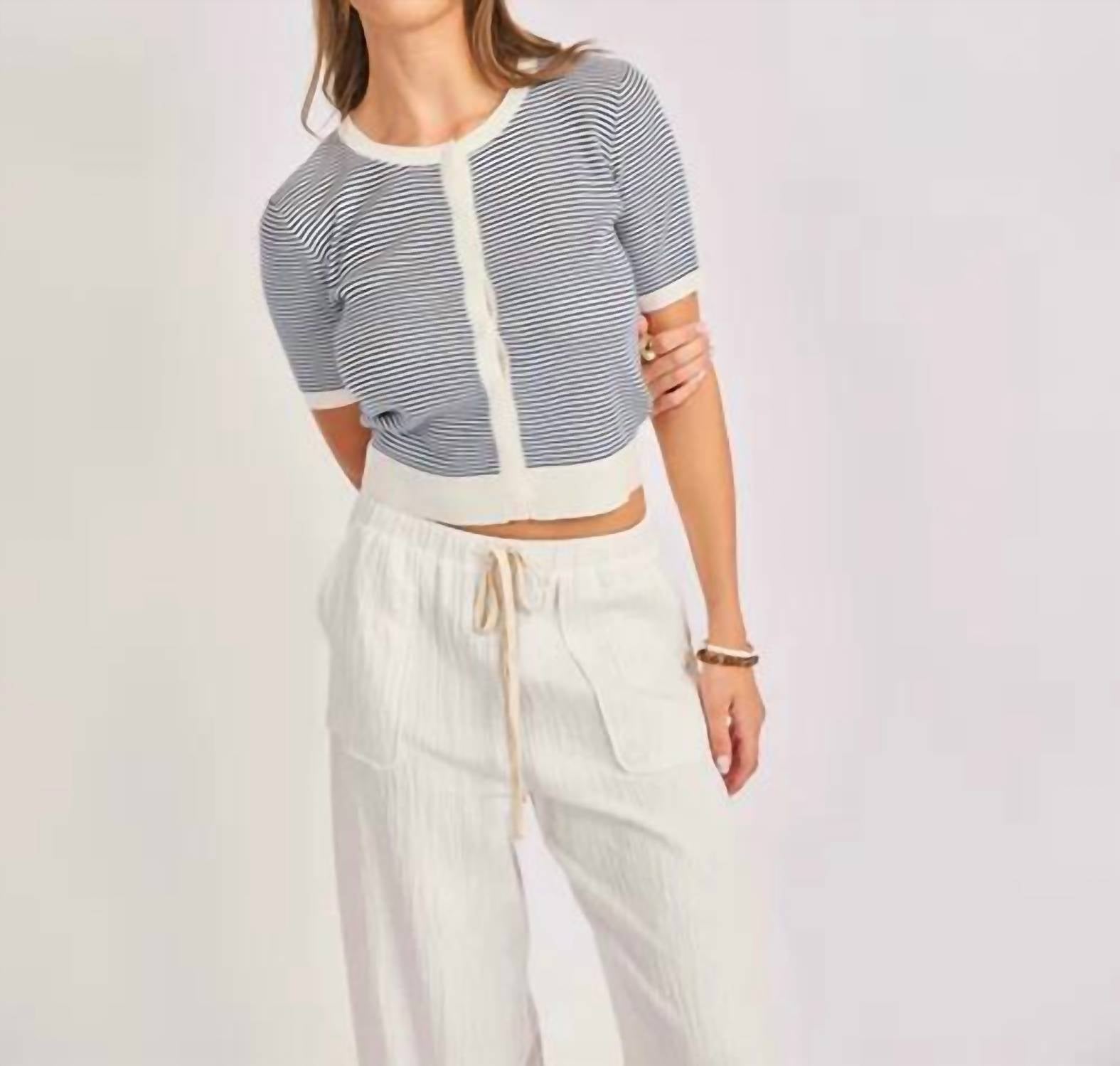 Sadie & Sage - Mavi Stripe Cardigan