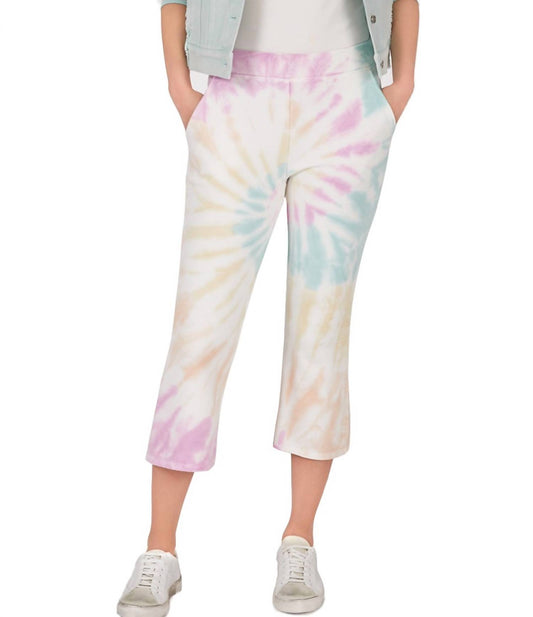 CROPPED FLARE TIE DYE SWEATPANTS