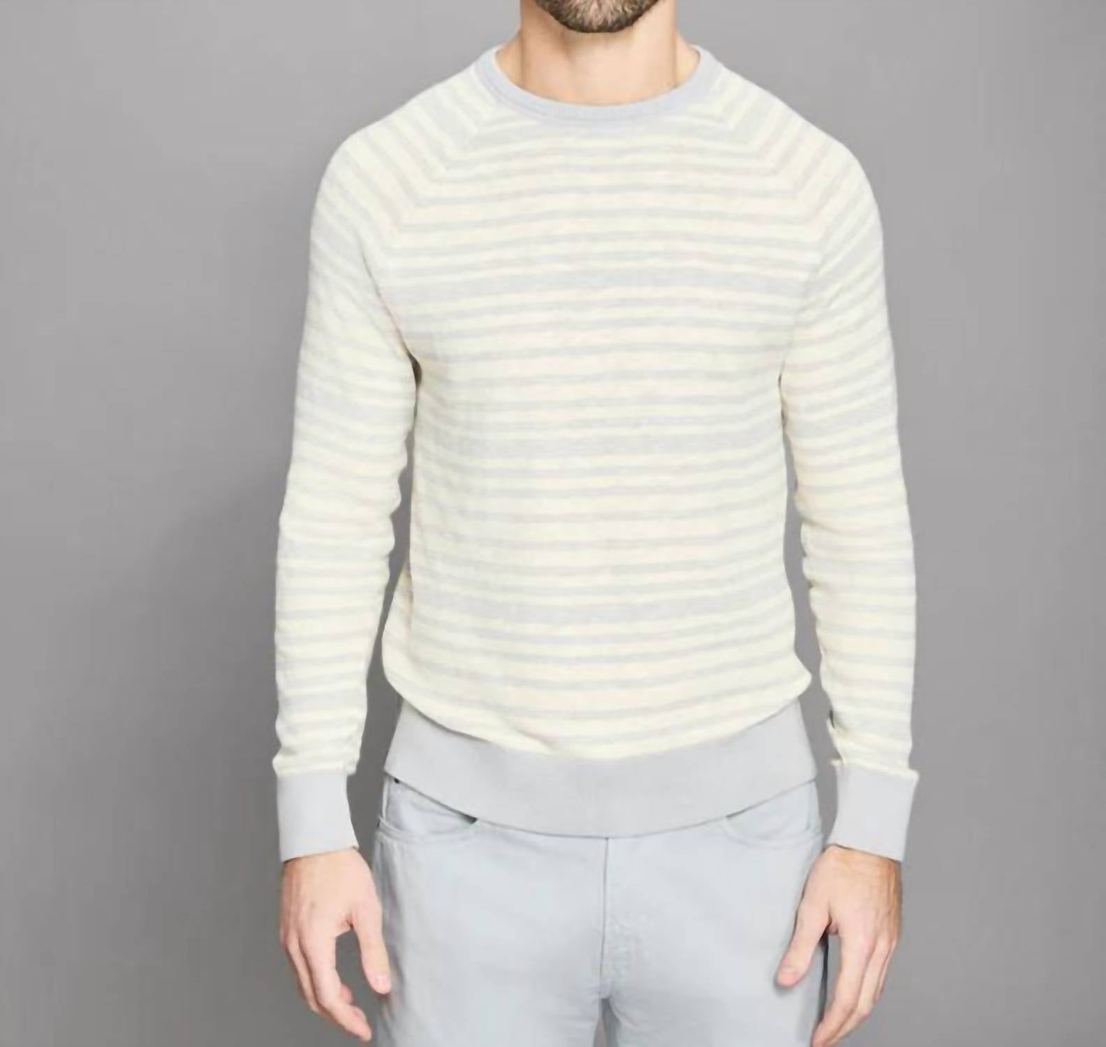 Billy Reid - Men's Raglan Stripe Crew Sweter