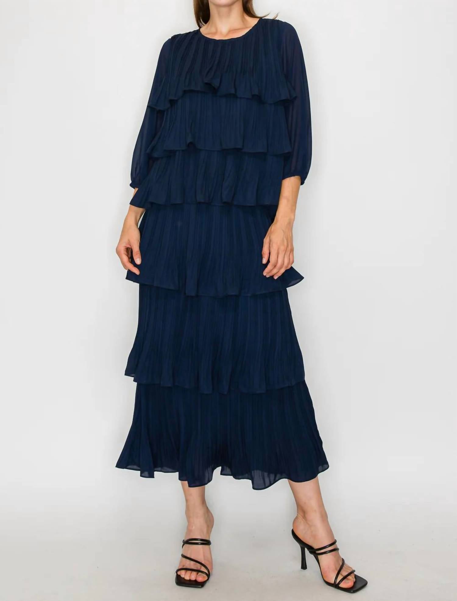 Joh - Jesiah Ruffle Top With Matching Ruffle Skirt Set