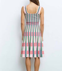 Aldo Martins - Knit Striped Sleeveless Midi Dress