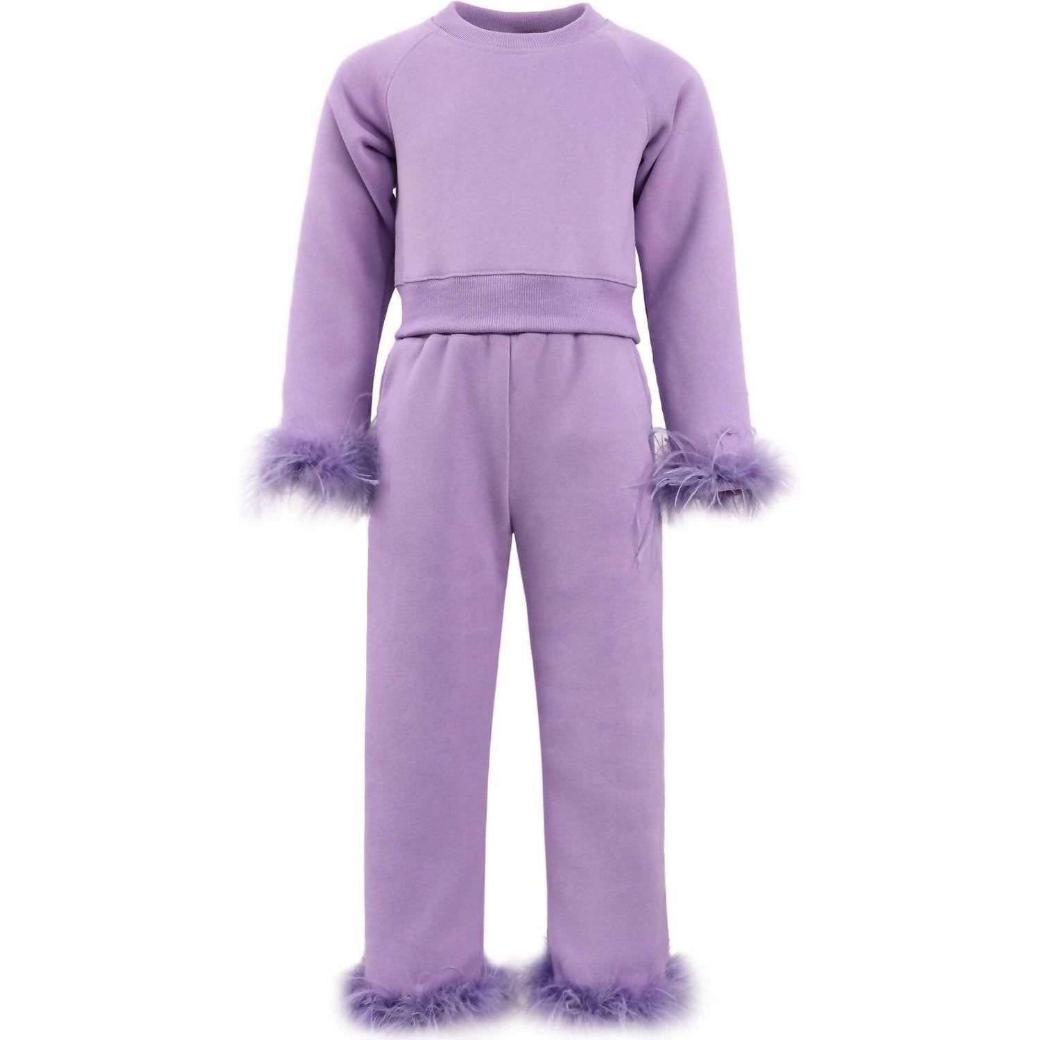 Lola + The Boys - Girls Feather Athletic Set