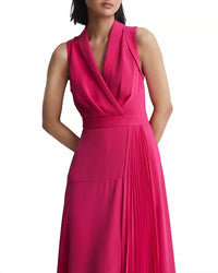 Reiss - Claire Belted Pleated Midi Dress