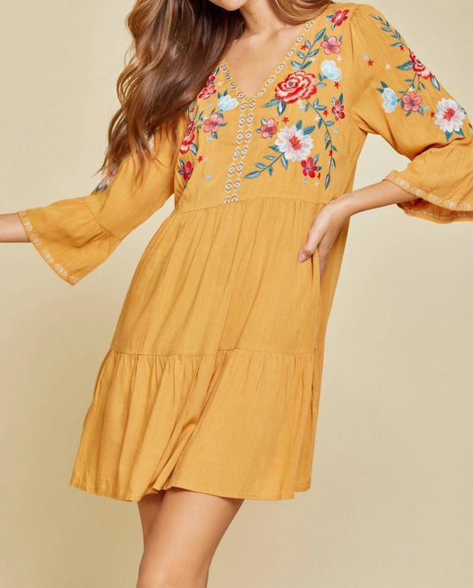 Savanna Jane - Embroidered Babydoll Dress