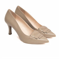 NeroGiardini Women's Nappa Torba Pump in tan - women's heels - detail view