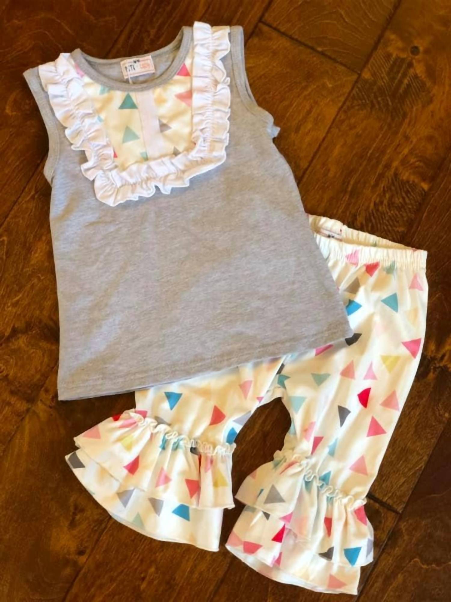 Pete + Lucy - Girls Triangle Pant Set