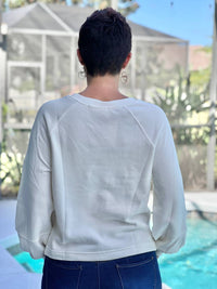 Boat House Rocking Around The Christmas Tree Sweatshirt in white - women's sweater - detail view
