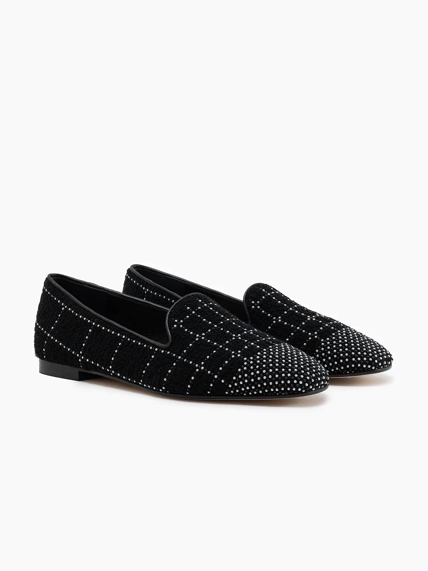 Arteana - Women's Boucle Flat Smoking Slipper