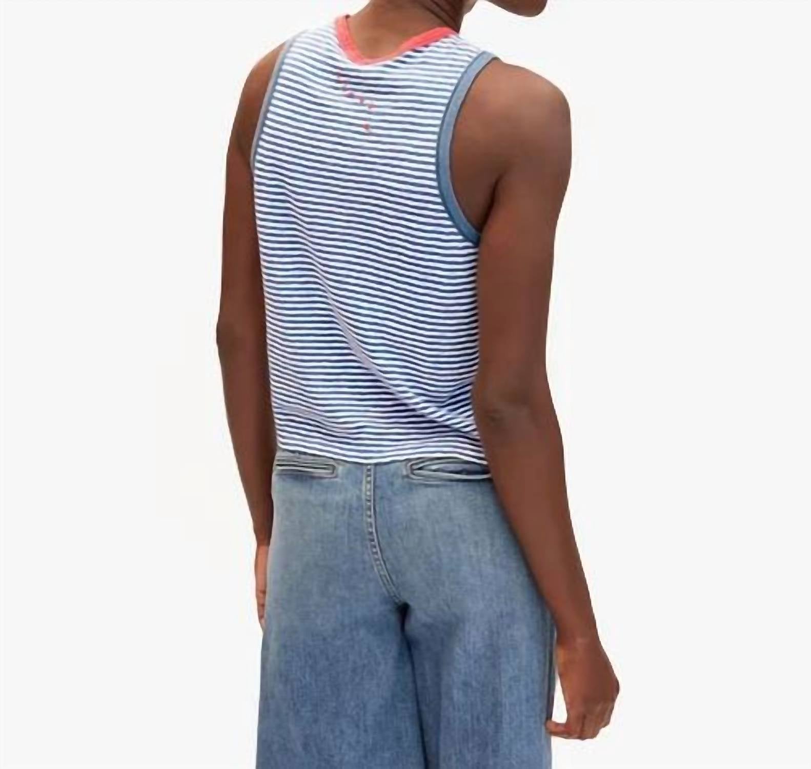 Clare V. - Camp Fit Tank Mini Stripe Top