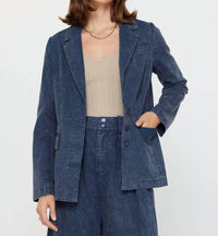Current Air - Cotton Blazer And Wide Pants Set