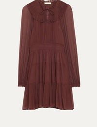 Ulla Johnson - Ava Silk Tiered Long-sleeve Minidress