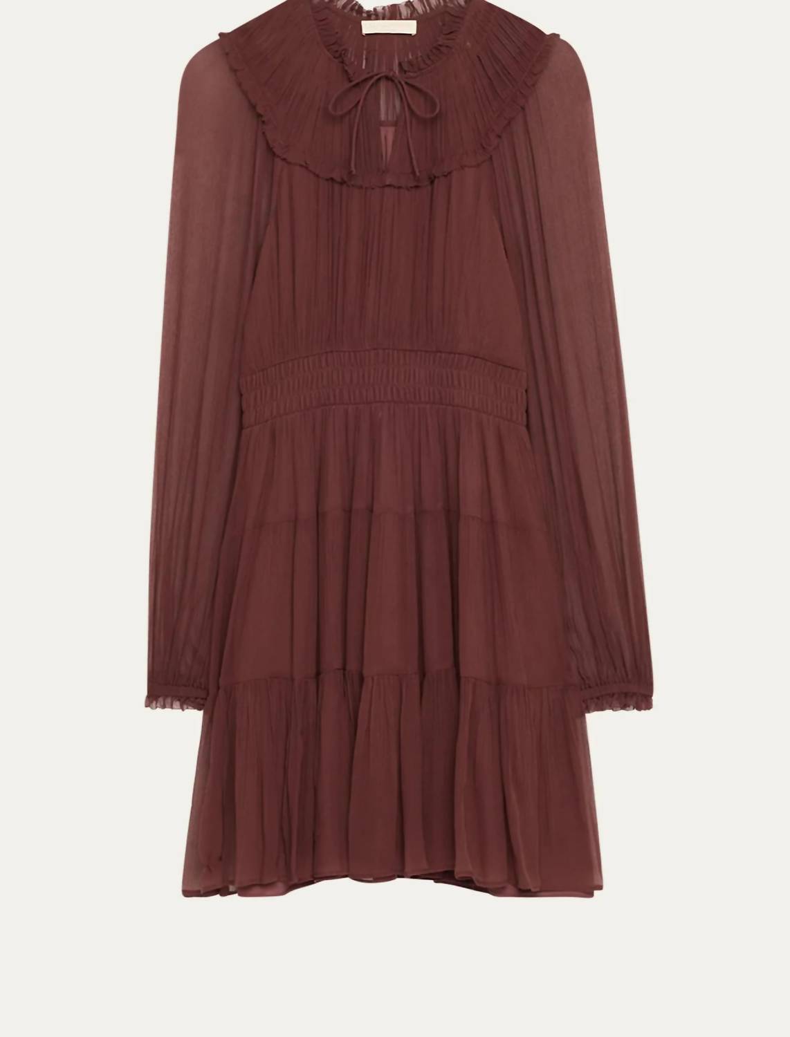 Ulla Johnson - Ava Silk Tiered Long-sleeve Minidress