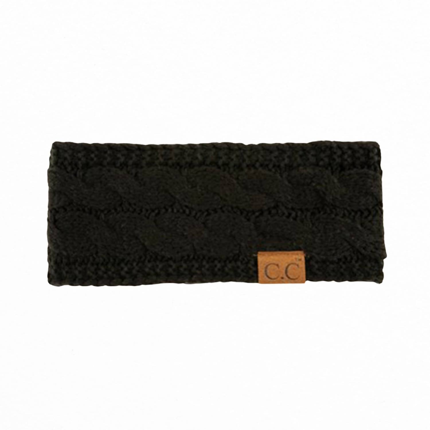 C.C Beanie - Cable Knit Lined Headwrap