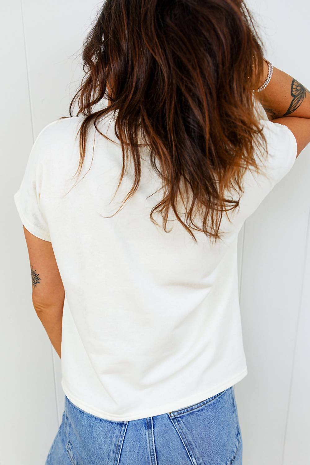Dear Lover - Leopard Bow Embroidered Patch Casual T Shirt - Plus