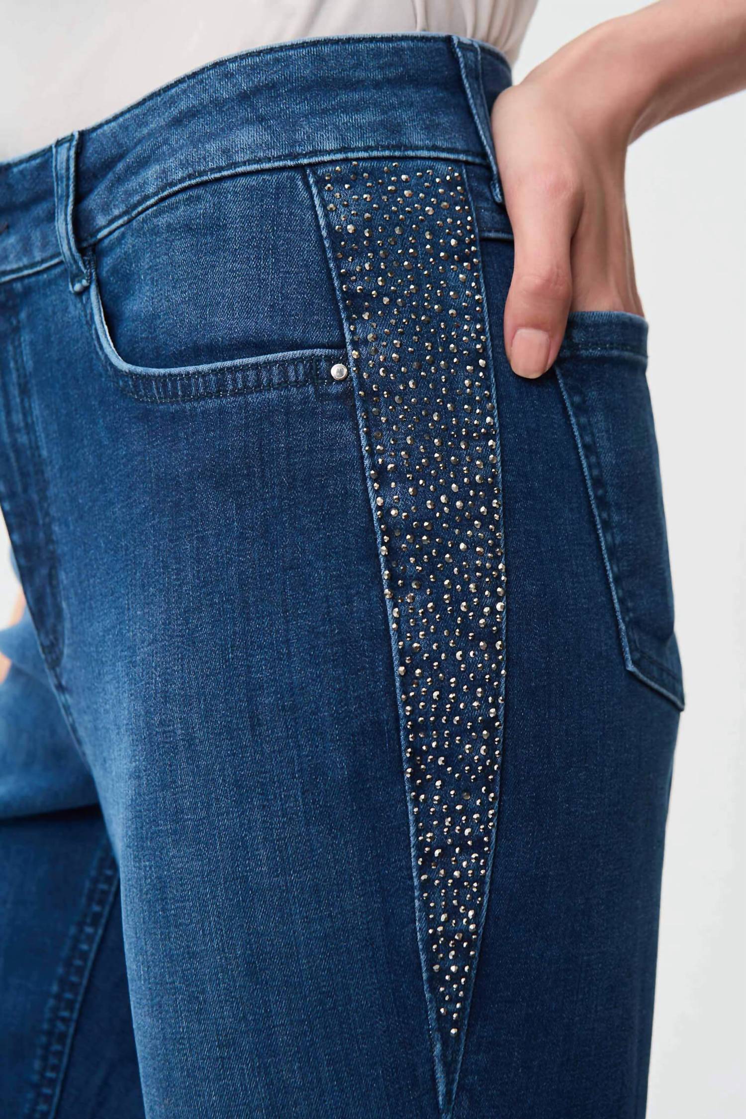 Joseph Ribkoff - Embellished Slim-Leg Jeans