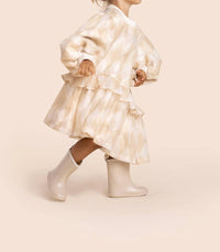 Omamimini - Hi-Low Organza & Terry Dress
