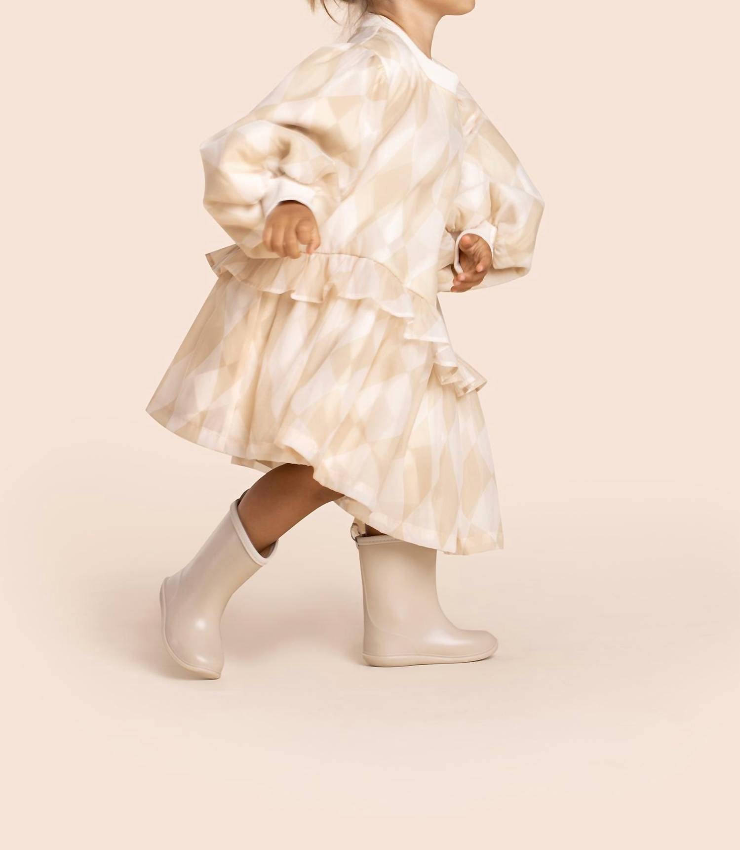 Omamimini - Hi-Low Organza & Terry Dress