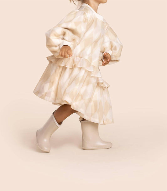 Omamimini - Hi-Low Organza & Terry Dress