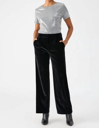 Sanctuary - Faye Semi High Rise Velvet Trouser Pant