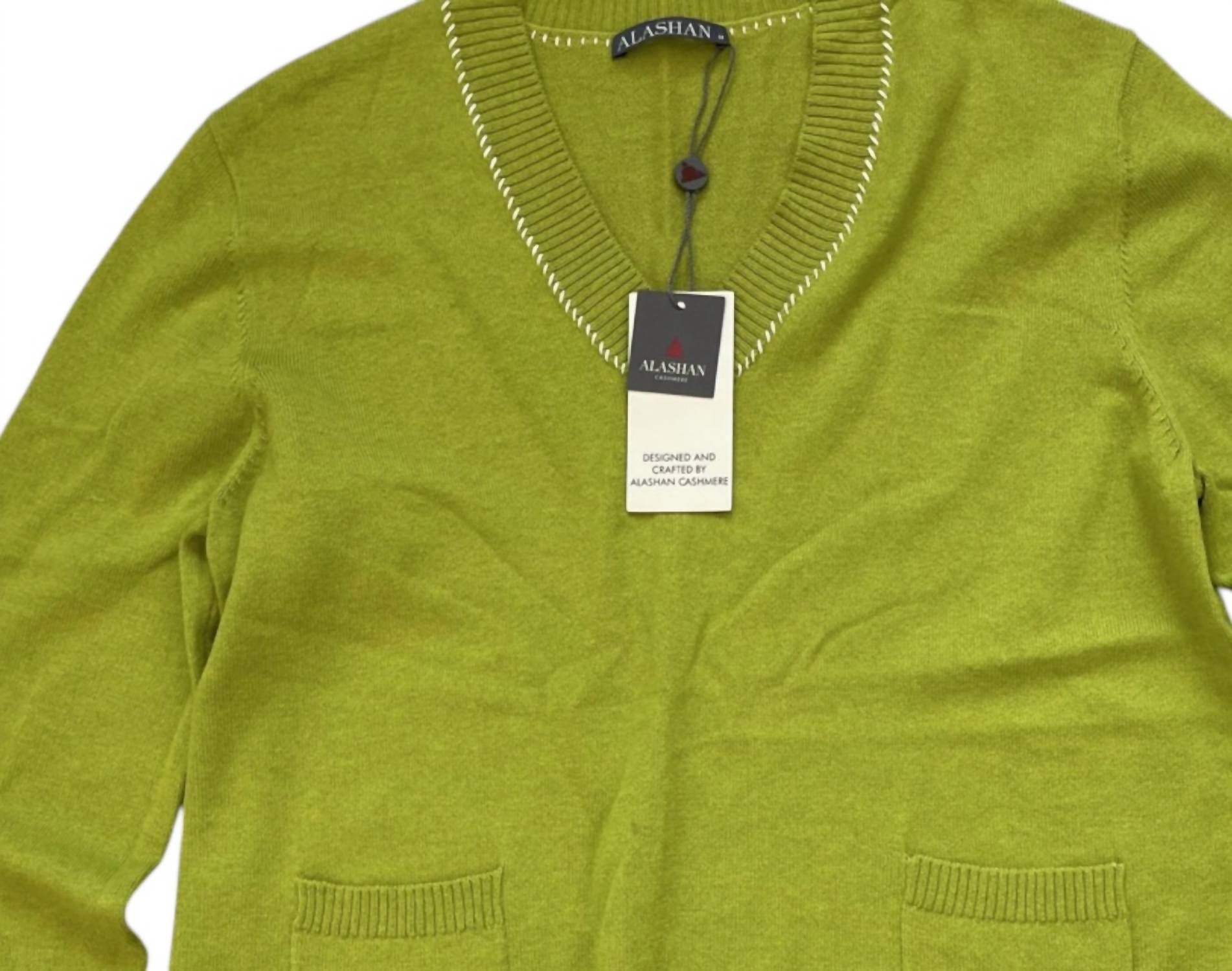 Alashan Cashmere - Women's Whip Stitch V Neck Sweater