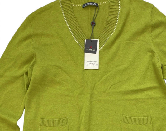 Alashan Cashmere - Women's Whip Stitch V Neck Sweater