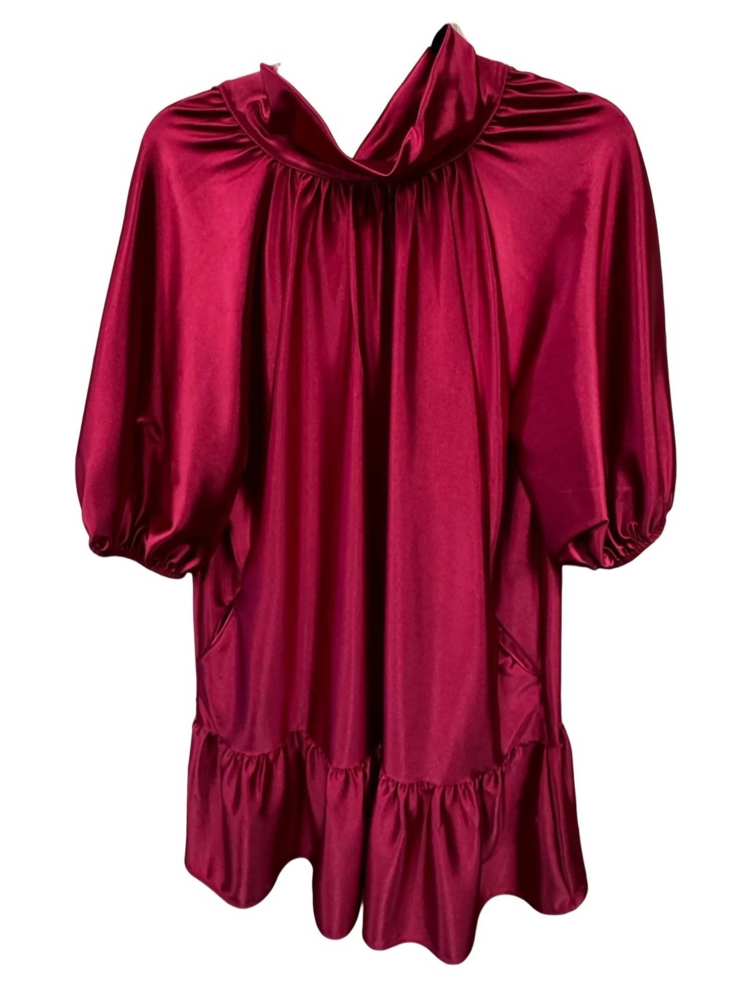 Carole Christian Women's Satin Tie Neck Dress in red - women's dress