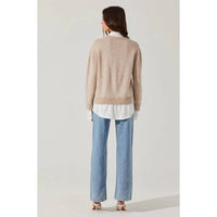 Astr - Jianna Mixed Media Layered Sweater