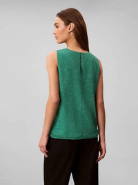 Calvin Klein - Sleeveless Round Neck Back Button Shell Top