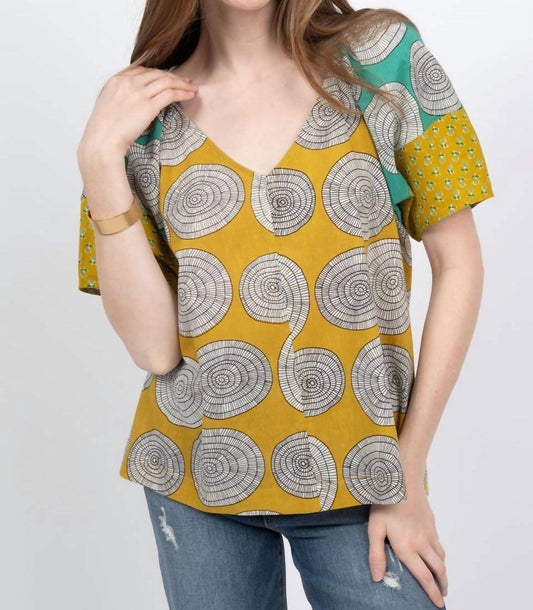 Swirl in Patches Top