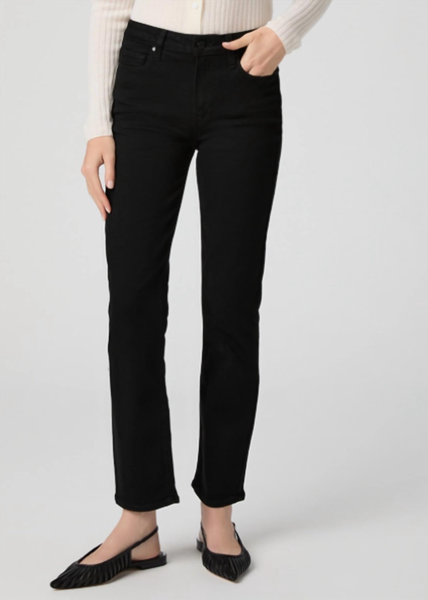 Paige Cindy Slim Leg Jeans in black shadow - women's jeans