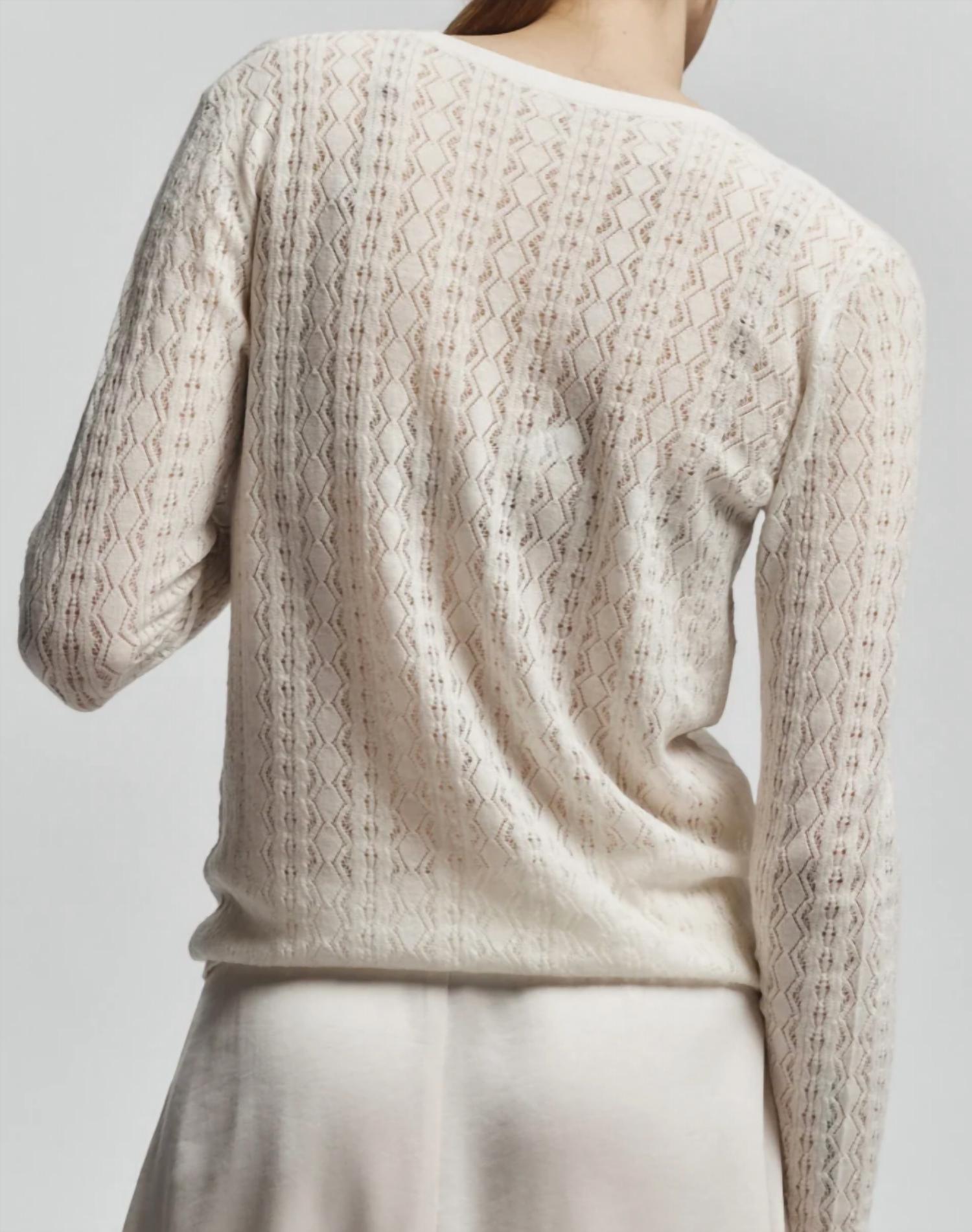 Saint Art - Wren Pointelle Knit Sweater