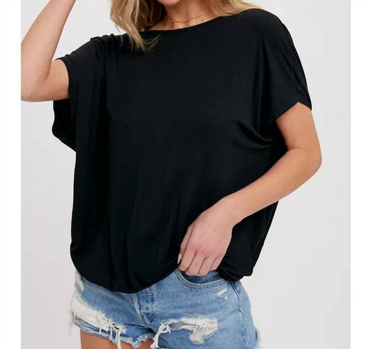 Bluivy - Twisted Back With T-Strap Jersey Top